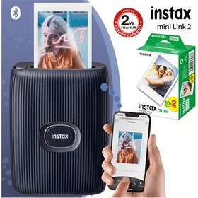 Resim Instax Mini Link 2 Akıllı Telefon Yazıcısı-20'li Film Seti Beyaz 