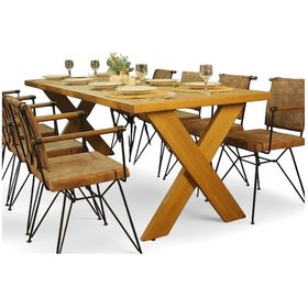 Resim Neiwel Rane Doğal Ahşap Mutfak Ve Yemek Masası-70-140 Açık Ceviz 