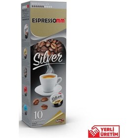 Resim Espressomm® Tchibo Cafissimo Makineleri İle Uyumlu Silver Kapsül Kahve 10'lu 