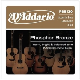 Resim D'addario Pbb130 Phosphor Bronze Akustik Bas Gitar Tek Teli - .13 