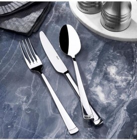 Resim Hisar Marmaris 72 Parça 12 Kişilik Çatal Kaşık Bıçak Takımı Çay Kaşıklı Gümüş 