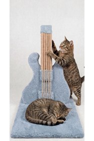 Resim İLBAY PETSHOP Rock Miyav Gitar Serisi Dekoratif Kedi Tırmalama Tahtası - Büyük Boy 74 cm 