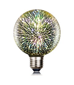 Resim Konesam E27 Led Renkli Atışlı Güneş Küresi Ampulü - Cam Gövde, 4w, 500lm, 85-265v, 50000 Saat Ömür 