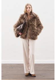 Resim Manuka Mara Kürk Ceket Kahverengi Kahverengi 