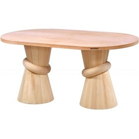 Resim Masifart Ases 160 Lık Piton Oval Masa Cilasız Ham Ham 