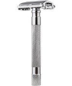 Resim Geeksen Razor 1 Adet Uzun Doğal Döndürülebilir Saplı Çift Kenarlı Güvenlik Jileti Tıraş Silver 