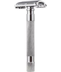 Resim Geeksen Razor 1 Adet Uzun Doğal Döndürülebilir Saplı Çift Kenarlı Güvenlik Jileti Tıraş Silver 