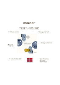 Resim Mininor Kauçuk Emzik 12+ Ay - Cloudy Morning - Bej 