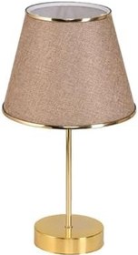 Resim Bohhem Star Gold Ayaklı Abajur Şeritli Kumbeji Kumaş Başlık Yatak Odası Salon Masa Lambası Kumbeji 