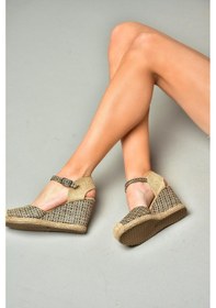 Resim Fox Shoes P241612004 Siyah Kumaş Dolgu Topuklu Kadın Ayakkabı Siyah 