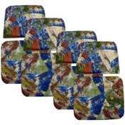 Resim Knsz minder seti 4 lü zng&mğr&uslu geometrik desen oturma ve sırt tel sandalyesi minderi bir arada 