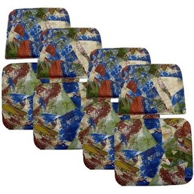 Resim Knsz minder seti 4 lü zng&mğr&uslu geometrik desen oturma ve sırt tel sandalyesi minderi bir arada 