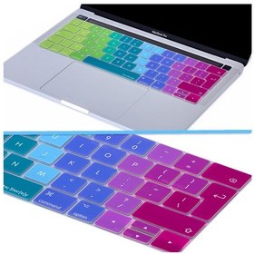 Resim Apple Uyumlu MacBook Pro Klavye Koruyucu Uk-eu İngilizce Touchbarlı A1706 A1989 A2159 A1707 A1990 Dazzle Pembe Yeşil 