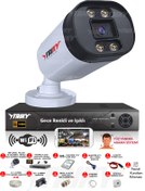 Resim TAIKY 1 Kameralı 5mp Sony Lensli Fullhd 1080p Yüz Tanıma Wıfı Gece Renkli Güvenlik Kamera Sistemi Wf511-32 