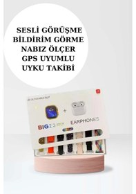 Resim Akıllı Saat Bluetooth Kulaklık Adımsayar Sağlık Takibi Çağrı Cevaplama 