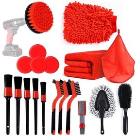 Resim Sones 19'u 1 Arada Araba Yıkama Temizleme Fırçası Elektrikli Matkap Fırça Başlığı Temizleme Fırçası Lastik Temizleme Fırçası Diğer 