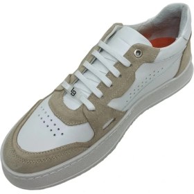 Resim Lucıano Bellini Bej Deri Erkek Sneaker Ayakkabı 