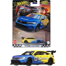 Resim Hot Wheels Boulevard Premium Araçlar 24 Honda Cıvıc Type-R Metal Gövde ile Gerçekçi Detaylar 