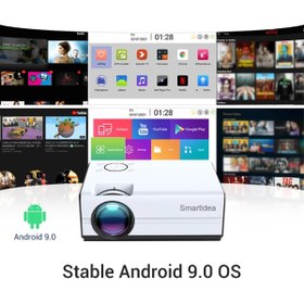 Resim Corsair T01-A Akıllı Projektör Mini Profesyonel 4D Keystone Android Wifi 1080P 4K LED Projektör Ev Sineması 