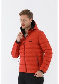 Resim Maraton Sportswear Regular Erkek Kapşonlu Uzun Kol Basic Kiremit-siyah Mont 19094-kiremit-siyah Kiremit - Siyah 