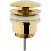 Resim VitrA Yuvarlak Lavabo Süzgeci Universal Sabit Altın A4514823 