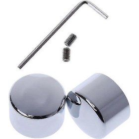 Resim Vkemall Harley 883/1200/softail/xg/xl Dyna Trike Ön Eksen Kapakları - Alüminyum Koruyucu Dekoratif Kapağı Çift Set Siyah/gümüş 