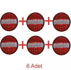 Resim HAMBURGER TİP LEDLİ STOP LAMBA 12 VOLT 4 MODLU 6 ADET 