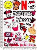 Resim Phoenix NO BAD VİBES AYICIK GÜLEN YÜZ GIRL POWER 20 PARÇA STİCKER ÇIKARTMA 