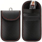 Resim Xuweiwei Araç Anahtarı Faraday Kılıfı Style Sinyal Korumalı Kilitli Taşıma Çantası 