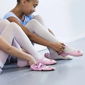 Resim Cryfokt Taç Bale Ayakkabısı – Nakış Egzersizleri Ile Çocuklar Için Bale Ayakkabıları – Kızlar Için Sevimli Yumuşak Saten Dans Ayakkabıları (27) 