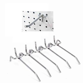 Resim DNZRAF Delikli Pano Kancası, Paslanmaz Delikli Panel Kancası. 10 Adet 2.5 Cm-25 Cm 