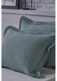 Resim Otto Yatak Örtüsü Çift Kişilik - Yeşil 