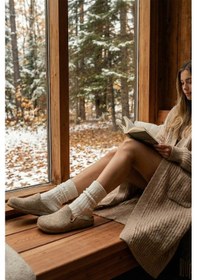 Resim Lela Keçe Kışlık Ev Bayan Terlik 6711002 Vizon 