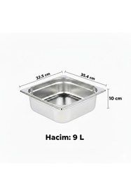 Resim Genel Markalar Paslanmaz Çelik Gastronom/gastronorm Küvet Gn 2/3-100 (35,4 X 32,5 X 10 CM) 