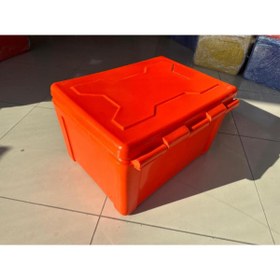 Resim Genel Markalar Motosiklet Pizza Servis Çantası Köşeli Kilitli Turuncu 90 Litre 