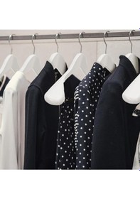 Resim Faravis Atelier Ahşap Askı Kalın Omuzlu Ceket Askısı 5'li Kaymaz Pantolon Çubuğu 