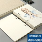 Resim keten defter, spiral ciltli: yetişkinler için sanatsal çizim defteri 