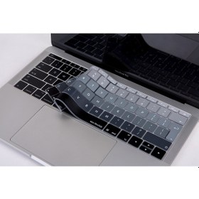 Resim Macbook Klavye Koruyucu Uk İngilizce Ombre Silikon İnce Yıkanabilir Koruma A1534 A1708 Uyumlu Siyah Gri 
