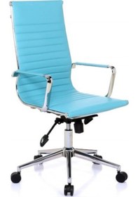 Resim Aykanoffice Aykan Ofis Riva Turkuaz Yönetici Koltuğu 