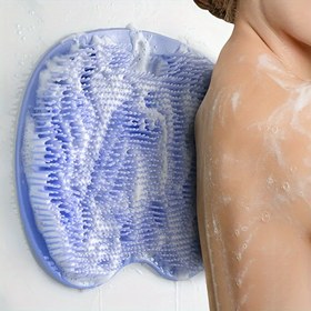 Resim 1 adet GentleTouch Kaymaz Duş Ayak Ovucu Masaj Aleti - Dolaşımı İyileştiren Peeling Yastığı, Alkol ve Parfümsüz, Manuel İşlem, Pil Gerektirmez - Banyo Aksesuarı 
