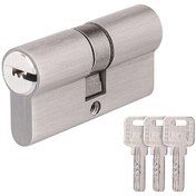 Resim Anahtarlı 30/30 Kilit Silindiri - Çift Silindir Profili - Silindir Kilidi - Yedek Aksesuarlar - Aynı Kapanış Silindiri - Ön Kapı İçin Güvenlik Kilidi 