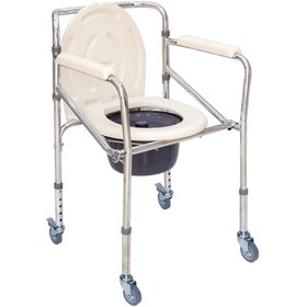 Resim Comfort Plus DM696 Tekerlekli Kovalı Komot - Tuvalet Sandalyesi 