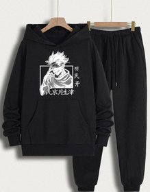 Resim trendypassion Unisex Jujutsu Kaisen Baskılı Eşofman Takımı 