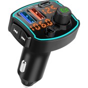 Resim ZSZH BC69 Pd3.0 + Qc3.0 Çift Bağlantı Noktası Hızlı Şarj Araba Çift Ekran Ekran Bluetooth Mp3 Çalar-Siyah (Yurt Dışından) 
