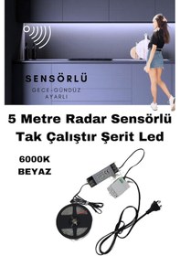 Resim Mutfak Dolabı Radar Gizli Sensörlü Şerit Led Set / Beyaz 