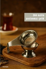 Resim Mutsan Paslanmaz Çelik Altlıklı Çay Süzgeci 