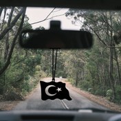 Resim VELUX HOME Araba Dikiz Aynası Süsü Dalgalanan Türk Bayrağı Metal 