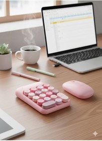 Resim Cyz Bilişim Klyvera MOFii Kablosuz Sayısal Tuş Takımı USB Alıcılı Numpad Pembe Siyah 