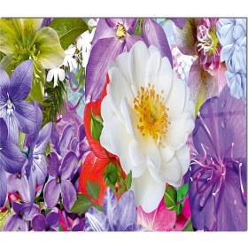 Resim Olinpa Cam Ocak Arkası Koruyucu | Çiçek Desenli 