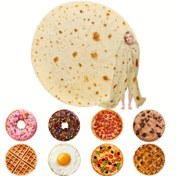 Resim 1 adet Eğlenceli ve Rahat Yiyecek Battaniyesi - Modern Tarz, Makine Yıkanabilir, Tüm Mevsimler için Benzersiz Yiyecek Tasarımları ile Flanel Atma (9 Stil Mevcut) - Koltuk, Yatak veya Mutfak Dekoru için Mükemmel, Dekoratif Atma Battaniyesi | Eğlenceli Yiyecek Tasarımı | Yumuşak Dokulu Battaniye, Yiyecek Dekoru 
